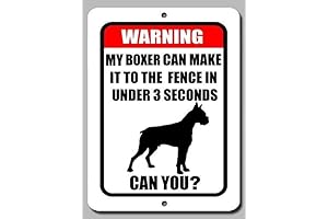 Boxer Dog Decor: Keep trespassers at bay with this captivating 'Beware of...