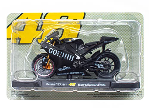 OPO 10 - Moto 1/18 de The Doctor Valentino Rossi #46, Reproduction Compatible avec Yamaha YZR-M1 - Test Phillip Island 2004 - VR035