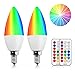 Produktbild Doright E14 LED-Farbwechsel von Kerzenlampen, 3W dimmbare Multicolor E14 RGBW-Lichtfernbedienung, Speicher- und Zeitsteuerungsfunktion, 40W-Äquivalent, RGB + Warmweiß 3000K (2-Pack)