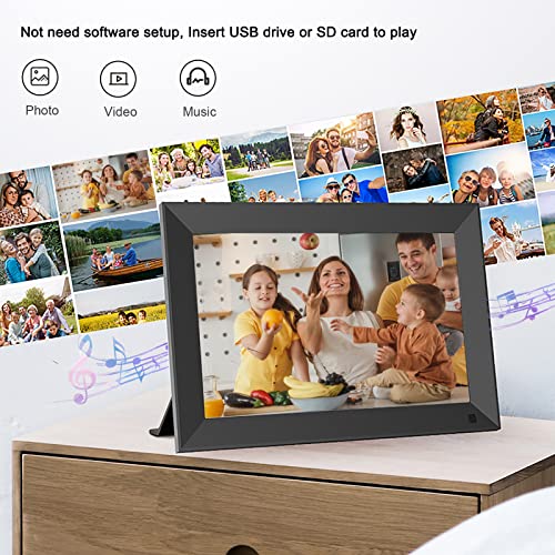image for Aorpdd Digital Photo Frame, 10.1 Inch 1280 * 800 IPS High Resolution 1