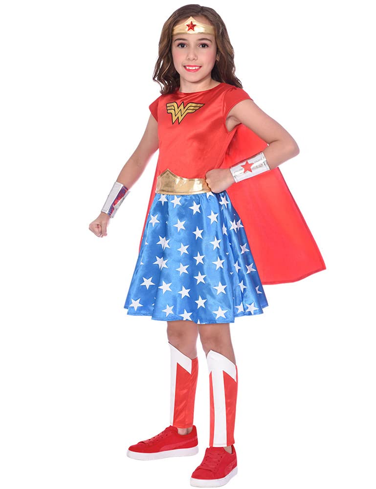 amscan 9906085, Costume da donna con Licenza Ufficiale Warner Bros DC Comics Wonder Woman (10-12 anni)