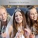 MEANT2TOBE 21st Birthday Sash and Tiara for Women - Fabulous Set: Glitter Sash + Stars Rhinestone Silver Premium Metal Tiara for Women, 21st Birthday Gifts for 21st Birthday Party