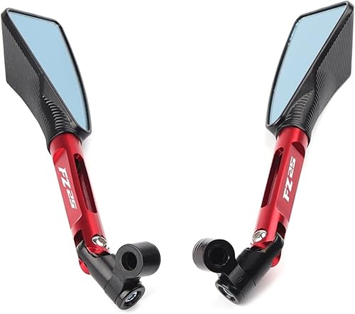 Motorcycle mirror For Yamaha FZ25 FZ-25 Universal Motorcycle Accessories CNC Aluminum Rear View 8mm 10mm Rearview Side Mirror ( Color Red )