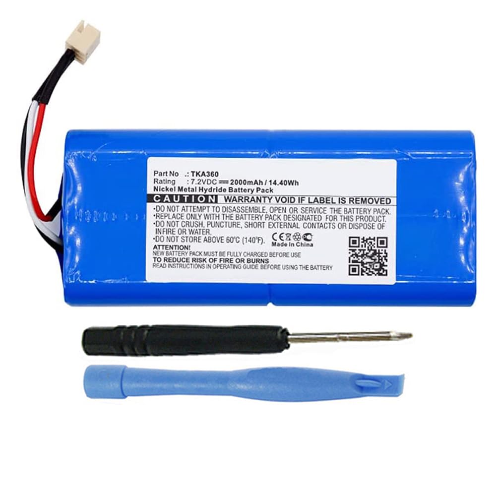 MPF Products 2000mAh Ni-MH Battery Replacement Compatible with TDK Life on Record A360, Trek 360 and Q35 Wireless Portable Bluetooth Speaker