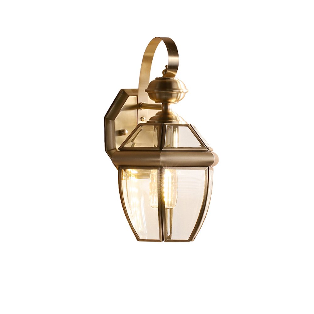 HPTHLY Wall Mounted Light Ganeep Copper Outdoor Wall Light Corridor Light Entrance Light American Balcony Aisle Lights Garden Lights Single Head Wall Sconce