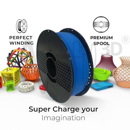 Image of NFIL3D 1KG Net Turbo Finish PLA+ Deep Blue 3D Printer Filament | Filaments for 3D Printer| 1.75mm| Accuracy + /- 0.015mm | 1000g 3D Filament, 250g Spool, 350g Packaging Weight (Total Weight 1.6KG)
