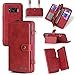 Compatible with Samsung Galaxy S8 Plus Wallet Case Crossbody Shoulder Strap Card Holder Stand Multi-Function 2in 1 Detachable Magnetic Phone Cover for Glaxay S8plus S 8 8plus 8SEdge S8+ SM-G955U Red