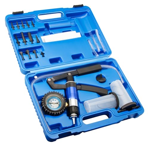 otgerlensker products Pompe à Pression/dépression et kit de Purge des Freins, 0 à 3 Bars, 0 à -1 Bar, avec Cylindre et Culasse en Laiton