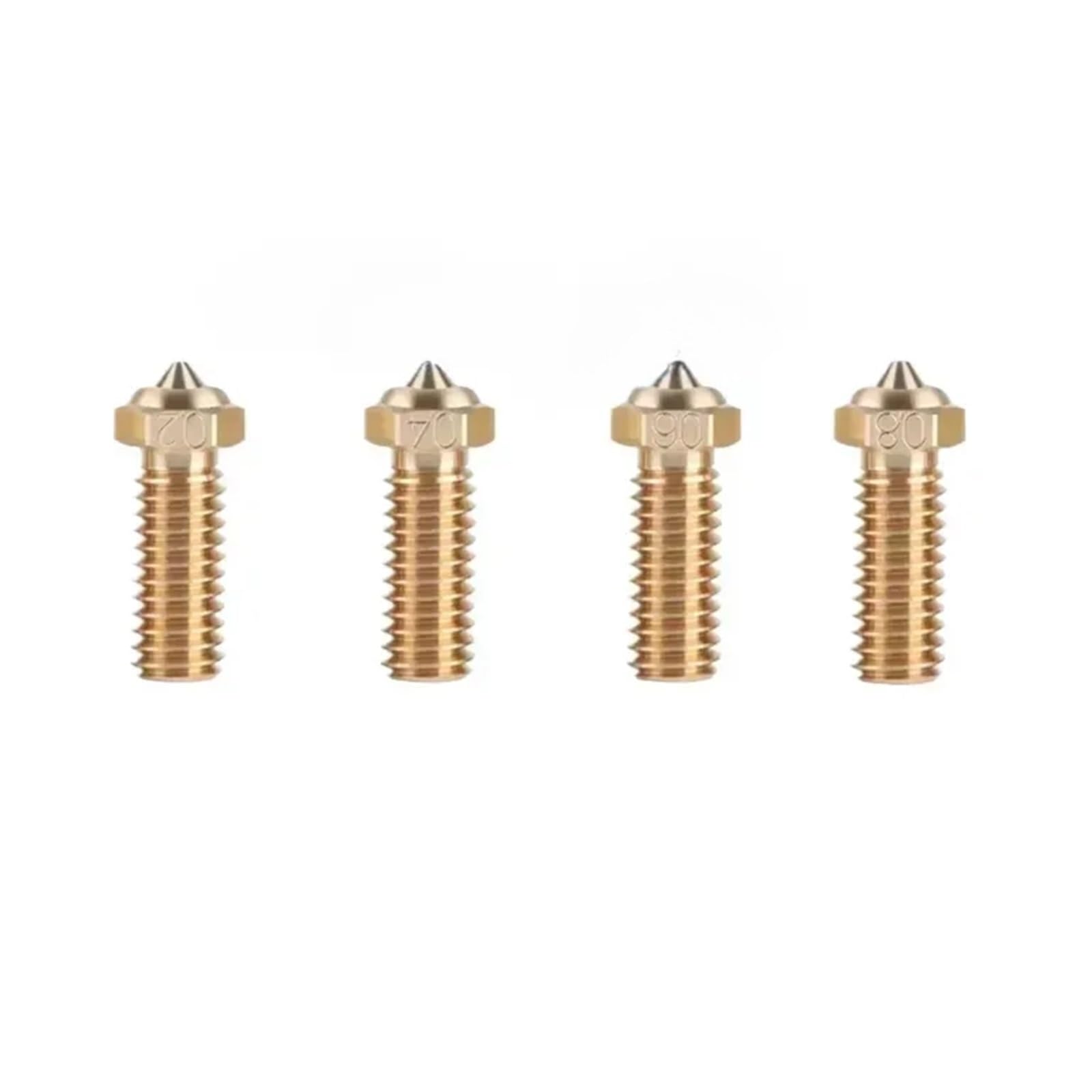 3D-Drucker-Hotend-Baugruppe,kompatibel mit QIDI PLUS 3,X MAX 3,X SMART 3 | Düsen-Hotend-Kit aus Messing/Kupfer/gehärtetem Stahl, Ersatzzubehör for 3D-Drucker(0.4 Copper Plated)
