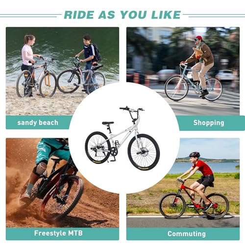 26 Inch Freestyle Teens Bike with 7-Speed Gear System and