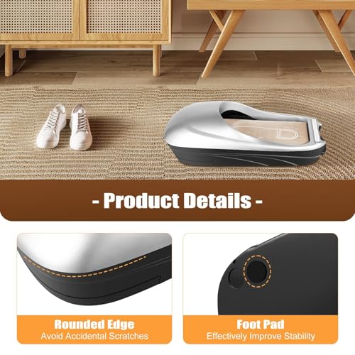 Dispensador automático de la cubierta del zapato, máquina de la película impermeable desechable accionada por el pedal manual para la oficina en casa, incluye el rollo del PE del recuento 500, solució