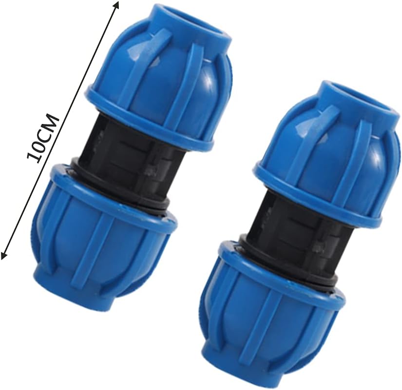 HAITAI 3Pcs PE Plastic 20mm to 20mm Straight Water Pipe Connector Pipe