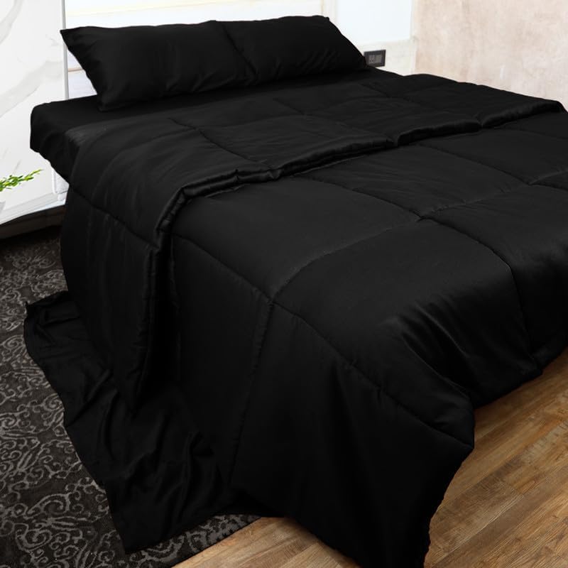 Miniatura 2 de Lujoso edredón de algodón cosido en caja, 3 piezas, ultra suave, agradable a la piel, edredón de algodón sin arrugas para todas las estaciones