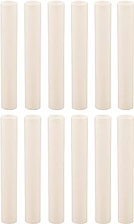 Creative Hobbies 6 Inch Tall Cream Plastic Candle Covers Sleeves Chandelier Socket Covers - Pack of 12 - Slip Over E12 Candelabra Base Sockets