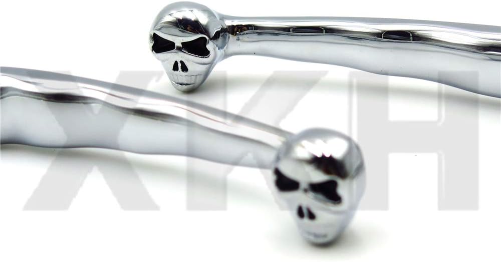 SMT-Chrome Brake Clutch Skull Lever Compatible With Virago 250 535 700 750 1000 1100 V-Star [B00RUEA28Y]