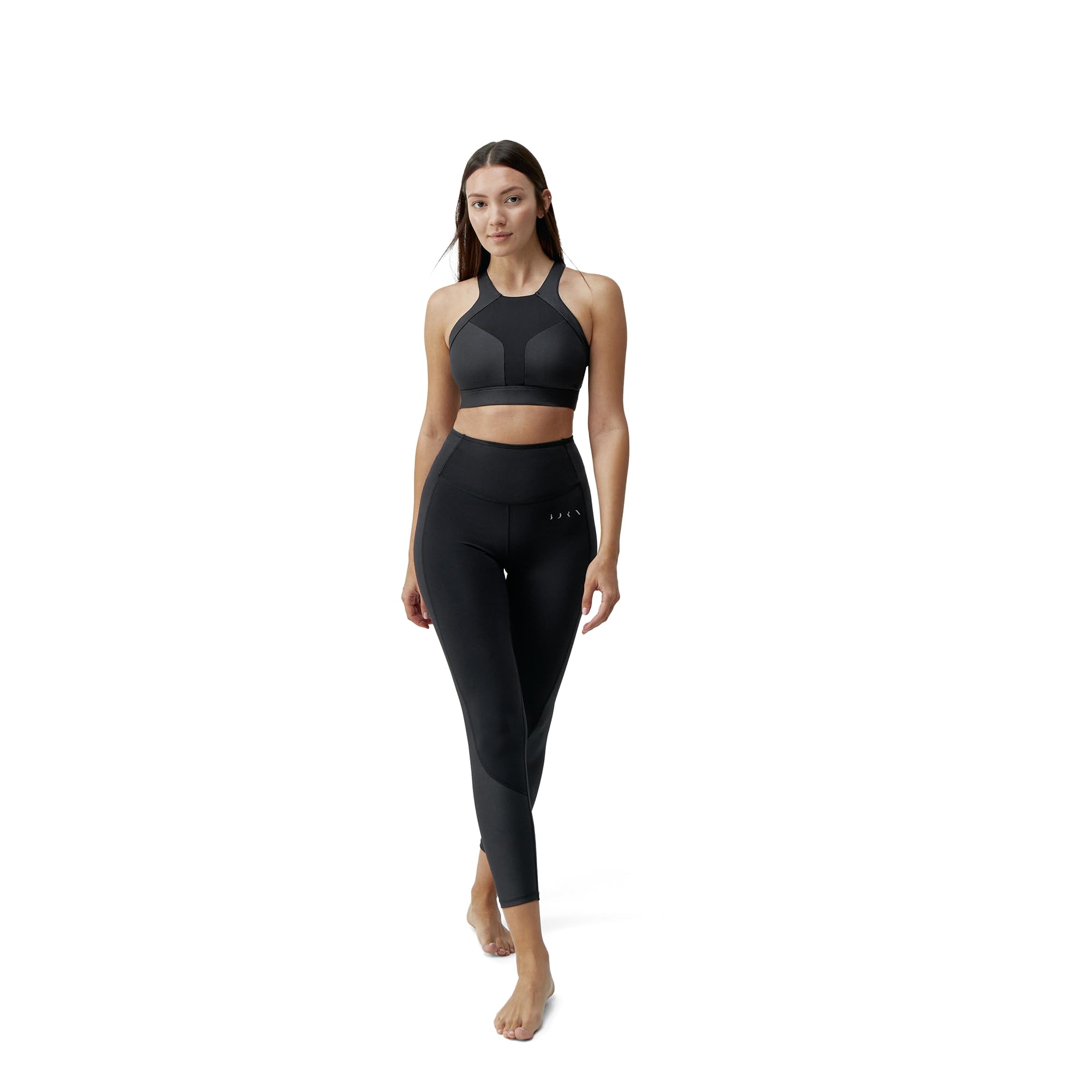 Born Leggings Luana da donna, a vita alta, per allenamento di prestazioni, corsa a piedi, allenamento, leggings da Athleisure 7/8 a vita alta