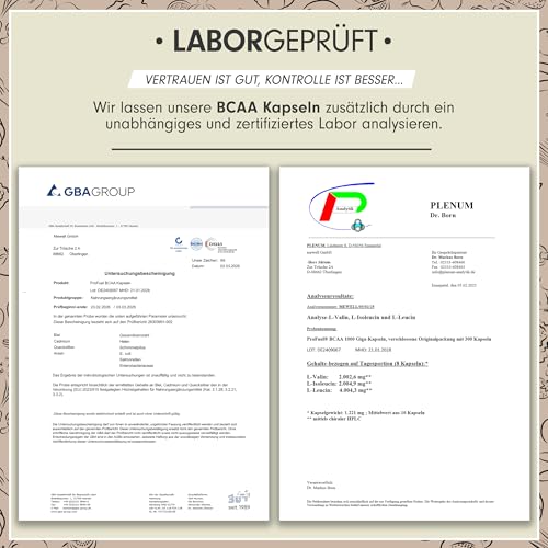 BCAA 1000 Giga Caps - hochdosiert mit 8000mg B.C.A.A. - 300x BCAA-Kapseln mit je 1000 mg B.C.A.A. im optimalen 2:1:1 Verhältnis - Aminosäuren Leucin, Isoleucin & Valin - laborgeprüft, 100% vegan