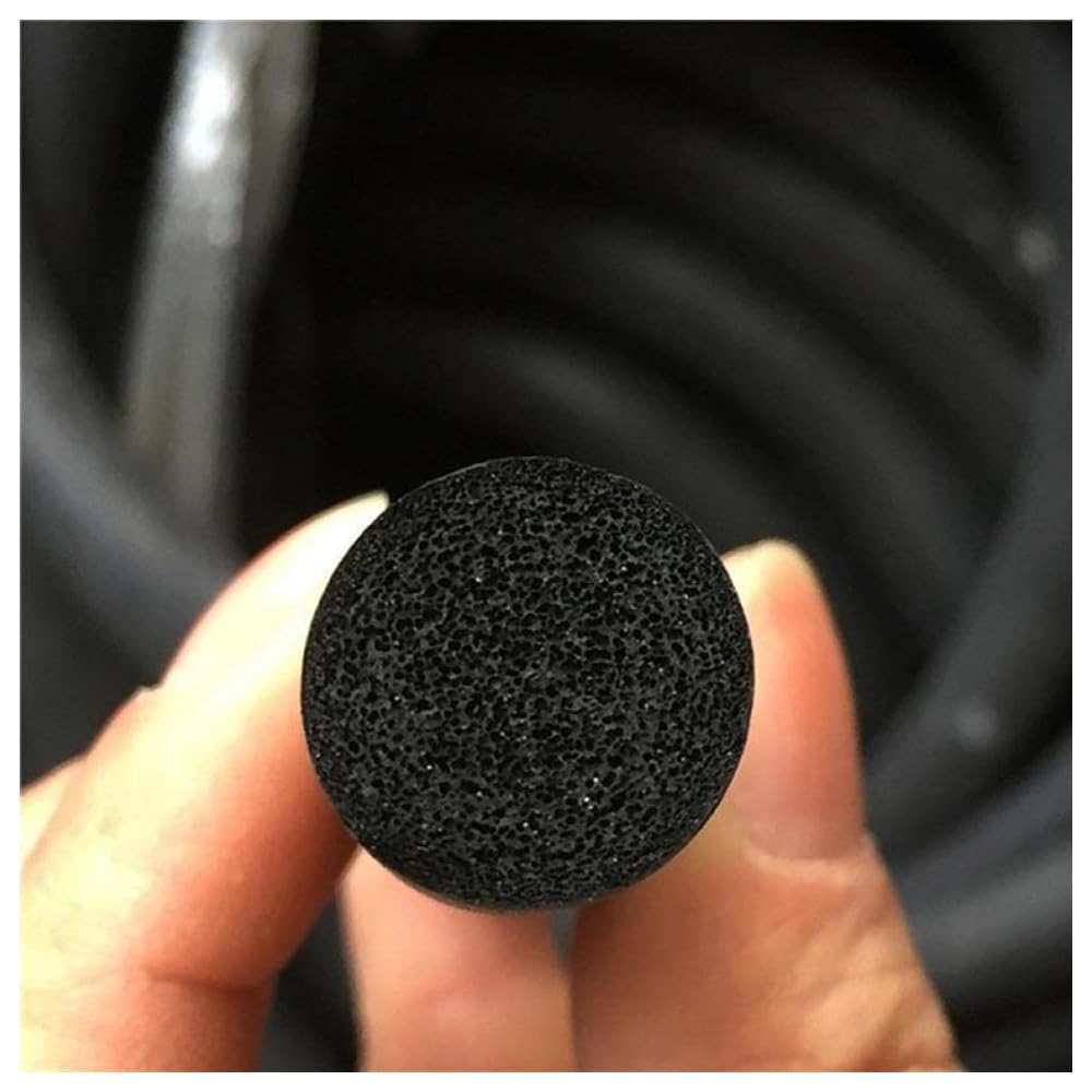 Striscia sigillante in schiuma di silicone da 5 metri - Striscia in spugna nera morbida e resistente, diametro rotondo 2-20 mm 1 pcs(Diameter 7mm)