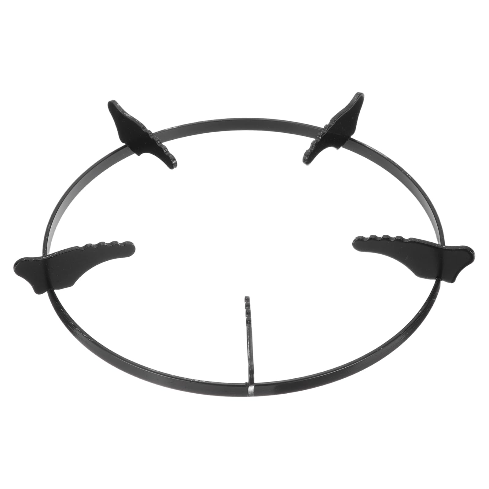 PATIKIL Anillo de wok para estufa de gas, soporte redondo de hierro fundido para estufa de gas de 8.6 pulgadas, accesorios de repuesto para quemador de cocina del hogar, color negro