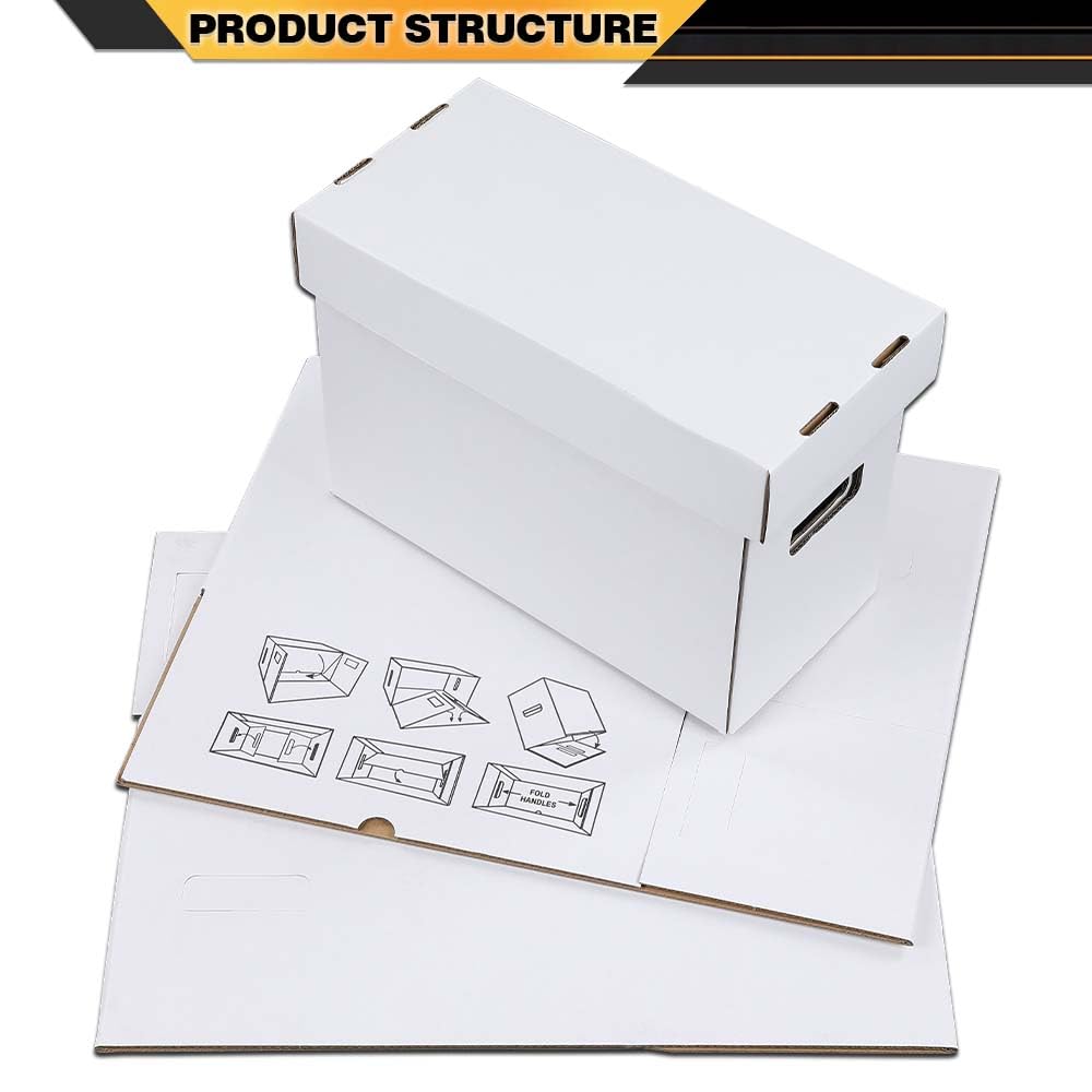 CNNELL 3 Pack Comic Book Storage Box - Holds 150-175 Comics, Collapsible, Stackable, Moistureproof, Archival Cardboard