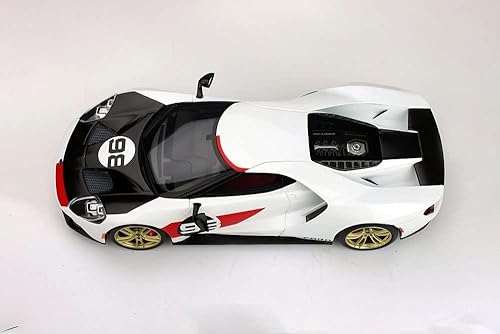 Miniatura 3 de GT Spirit 2021 Ford GT #98 1966 Daytona 24 horas Heritage Edition, blanco US037 - 118 escala resina modelo coche de juguete