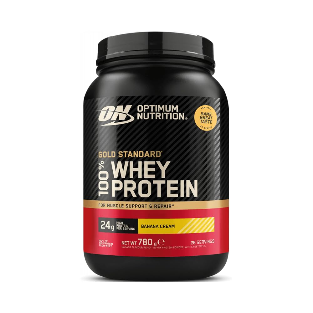 Optimum Nutrition - Suero De Leche 100% Oro (780 G) - Proteína Whey - Con un complejo enzimático - Plátano