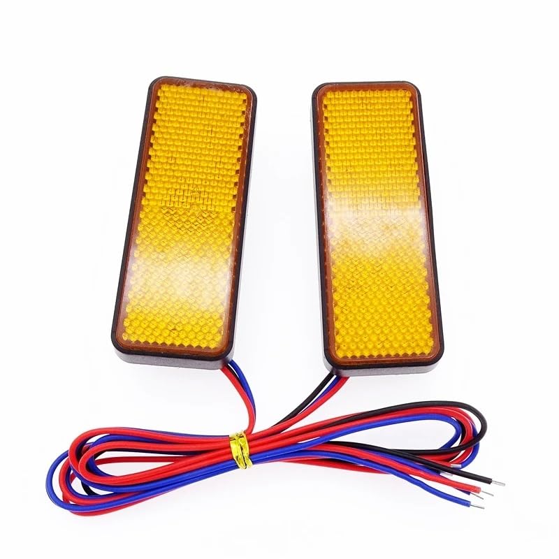 Reflectores de luz amarilla y luces traseras universales para freno de motocicleta