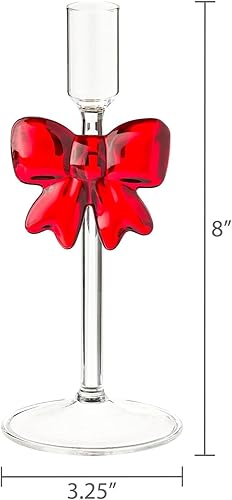 Miniatura 8 de Juego de 2 portavelas de vidrio cónico, transparente pequeño, juego de velas de vidrio más grueso para bodas, fiestas de Navidad, comedor, mesa,