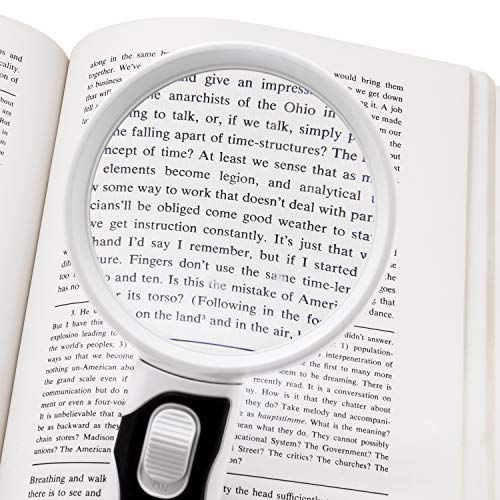 Fancii LED Lighted Magnifying Glass Reading Magnifier with Light