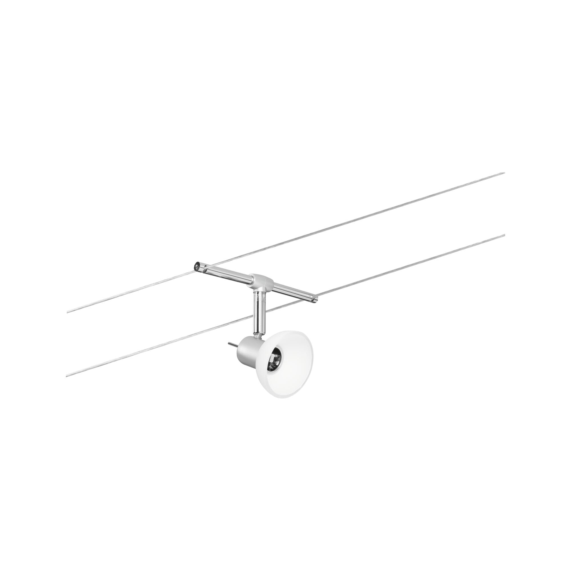 Paulmann 94136 Système de Câbles Sheela Set Extensible 5x10W max, Chrome Mat/Opal Système sans Ampoules