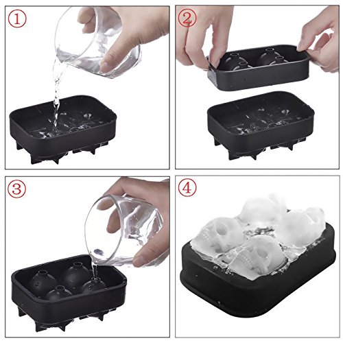 Molde de Silicona para Cubos de Hielo 3D Calavera miniatura 5