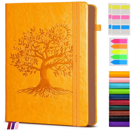 Image of Vintage Leather Journal with 300 Numbered Pages,A4 Lined Journal for Men Women,Daily Journals for Writing,College Ruled Notebook for Work,School,Note taking,Travel Diary,Large (8.5 inch X 11.3 inch)