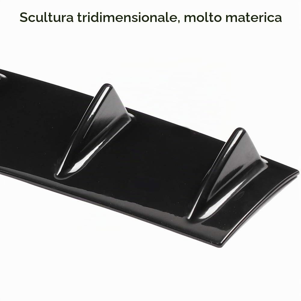 KIMISS Universale Paraurti Labbro Diffusore Splitter, Auto Paraurti Posteriore Telaio Pinna di Squalo Spoiler Ala Lip Diffusore(L)= 5 heckspoiler