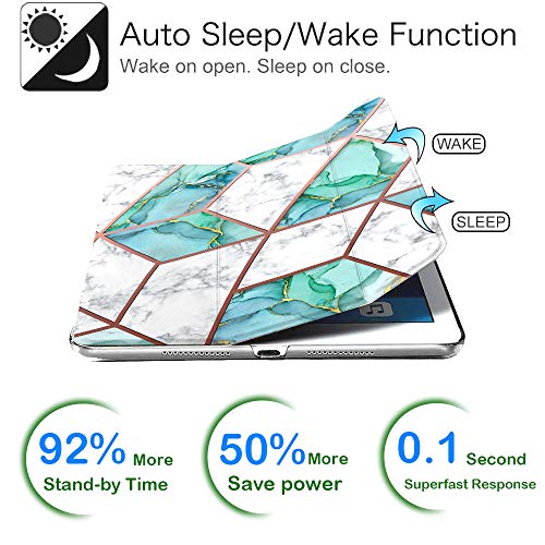 Image of DuraSafe Cases for iPad Pro 12.9 2nd Gen 2017 Cover A1670 MQDC2HN /A MQDD2HN /A MQDA2HN /A A1671 MP6H2HN /A MP6J2HN /A MP6G2HN /A MPL02HN /A MPL12HN /A MPKY2HN /A A1821 MQEF2HN /A MQED2HN /A - Marble Green