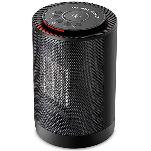 1200W/600W Mini Keramik Heizlüfter, 2 Modi Warm & Natürlich Heizkörper, Schutz vor Überhitz & Umkipp Geeignet für Büro