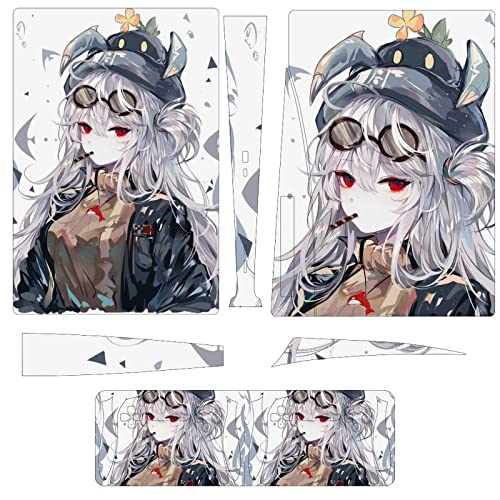 PS5 スキンシール スカジ アークナイツ PS5 Sticker ディスク版 PlayStation 5 スキンシール 保護カバー 本体 コントローラー スキンフィルム カバー ステッカー 指紋防止 撥油 保護シール 全面保護 プレイステーション 5 側