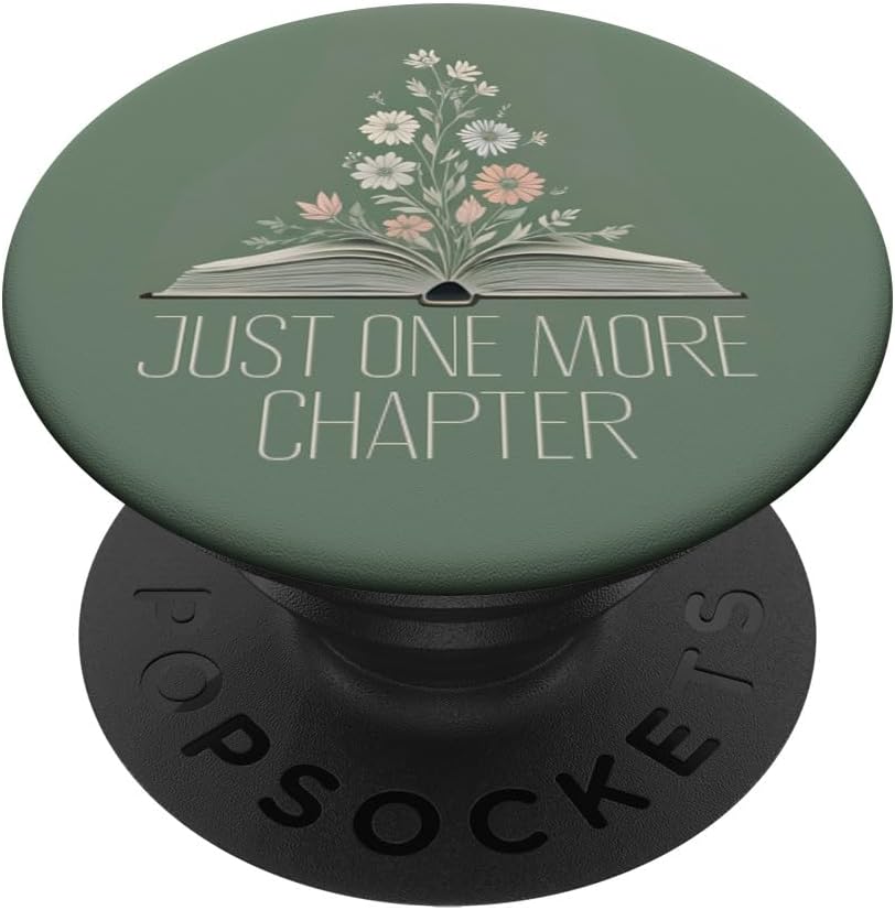 Just One More Chapter Floral Reading Book Lover Bookish PopSockets PopWallet for MagSafe