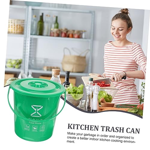 Caneca de basura rectangular de plástico para cocina miniatura 7
