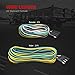 MICTUNING Trailer Wiring Harness Extension Kit - 4 Pin 25 Feet Male and 6 Feet Female Connector, 18 AWG Color Coded 4-Way Flat Wires for Under or Over 80 Inches Wide Trailers