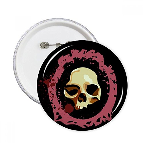 Badge bouton crâne ronde réaliste pins Halloween décoration vêtement multicolore