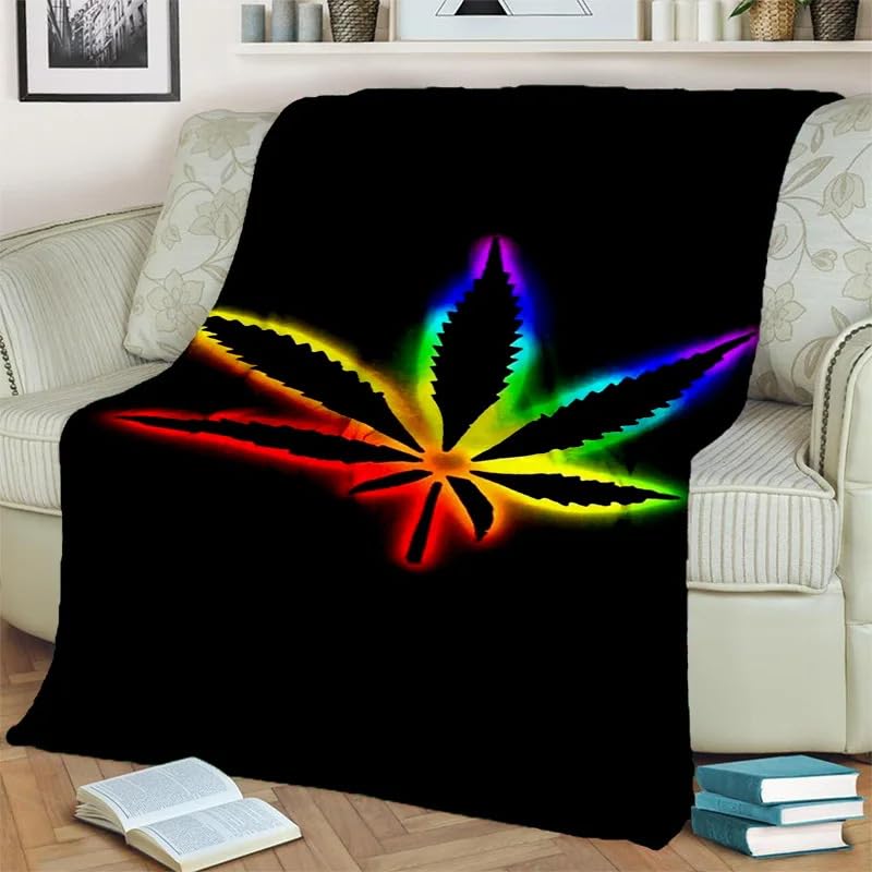 Couverture de feuille d'érable pour lit de 264x228cm et canapé confortable