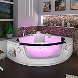 Steuerungsdisplay für alle elektrischen Funktionen / UKW-Radio mit Lautsprecher / 3x Farblichtspot mit 7 Farben unter Wasser / 2 schwarze Nackenkissen