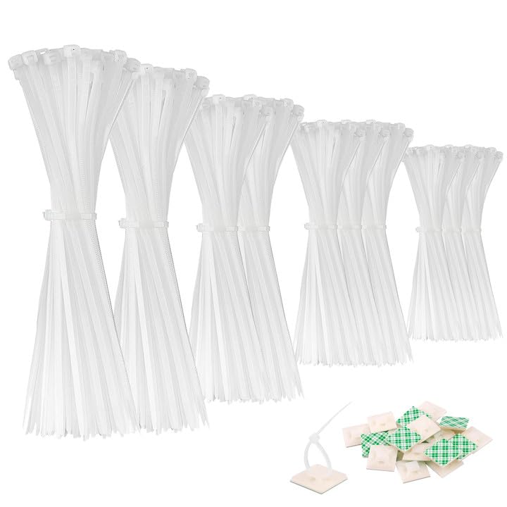 Fascette Per Cavi In Nylon 100mm - 100 Pezzi Autobloccanti Bianche - Per Cablaggio, Officina E Valigie - 4