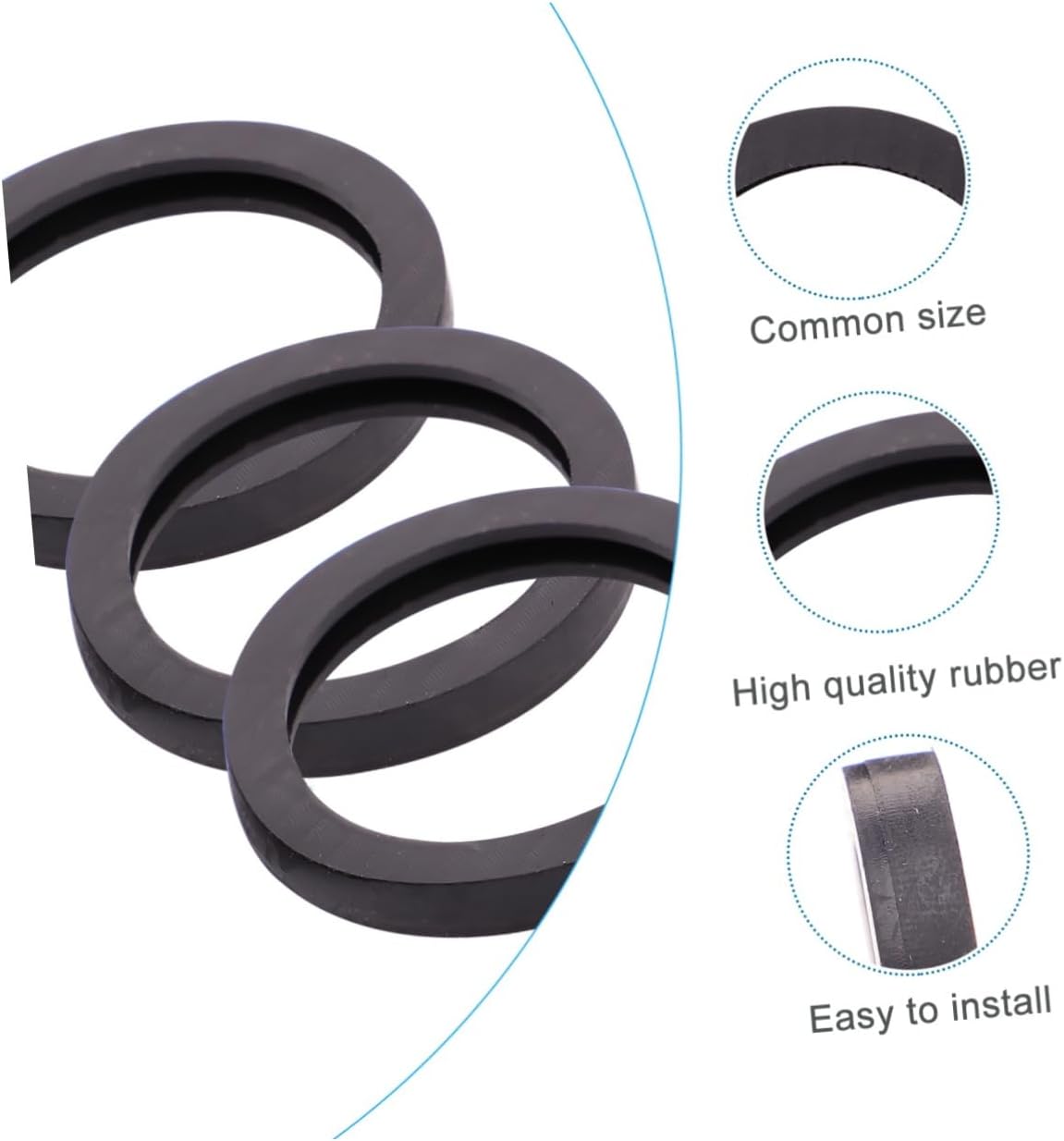 6pcs Rubber Gaskets for Gas Tank Nozzles Easy to Install Safe Compatible Gas Tank Parts for Automotive Use