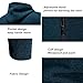 Mylldey Men's Long Cardigan Hoodies Full-zip Fleece Lined Sweaters Knit Regular Fit Casual Sweater Hooded Coat wiht PocketNavy-M