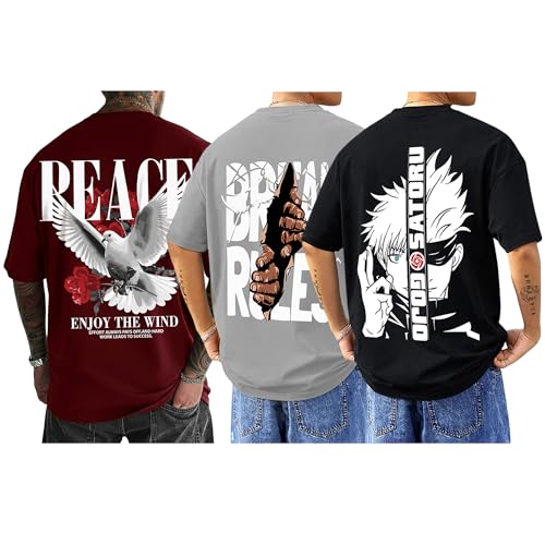 Image of AUSK Baggy Hip-Hop T-Shirt for Men - Graphic Printed T Shirts || Oversized Men Tshirt || T-Shirts