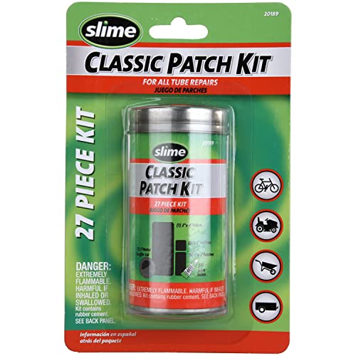Slime 20189 Classic Tire Repair Kit - 27-Piece Patch Kit For Bikes, Wheelbarrows, ATVs & More
