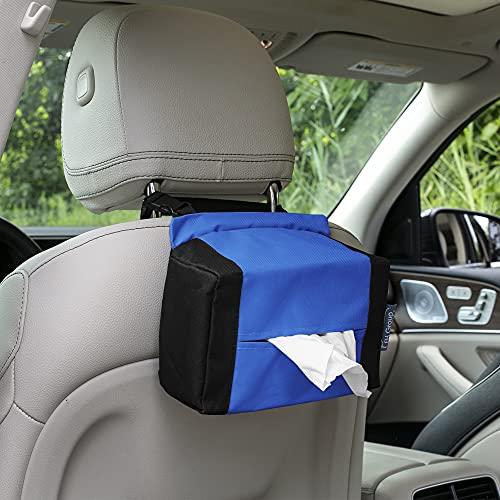 Image of FH Group E-Z Travel Napkin Tissue Dispenser Holder Fits Most Cars, SUVs, Trucks, and Vans Blue