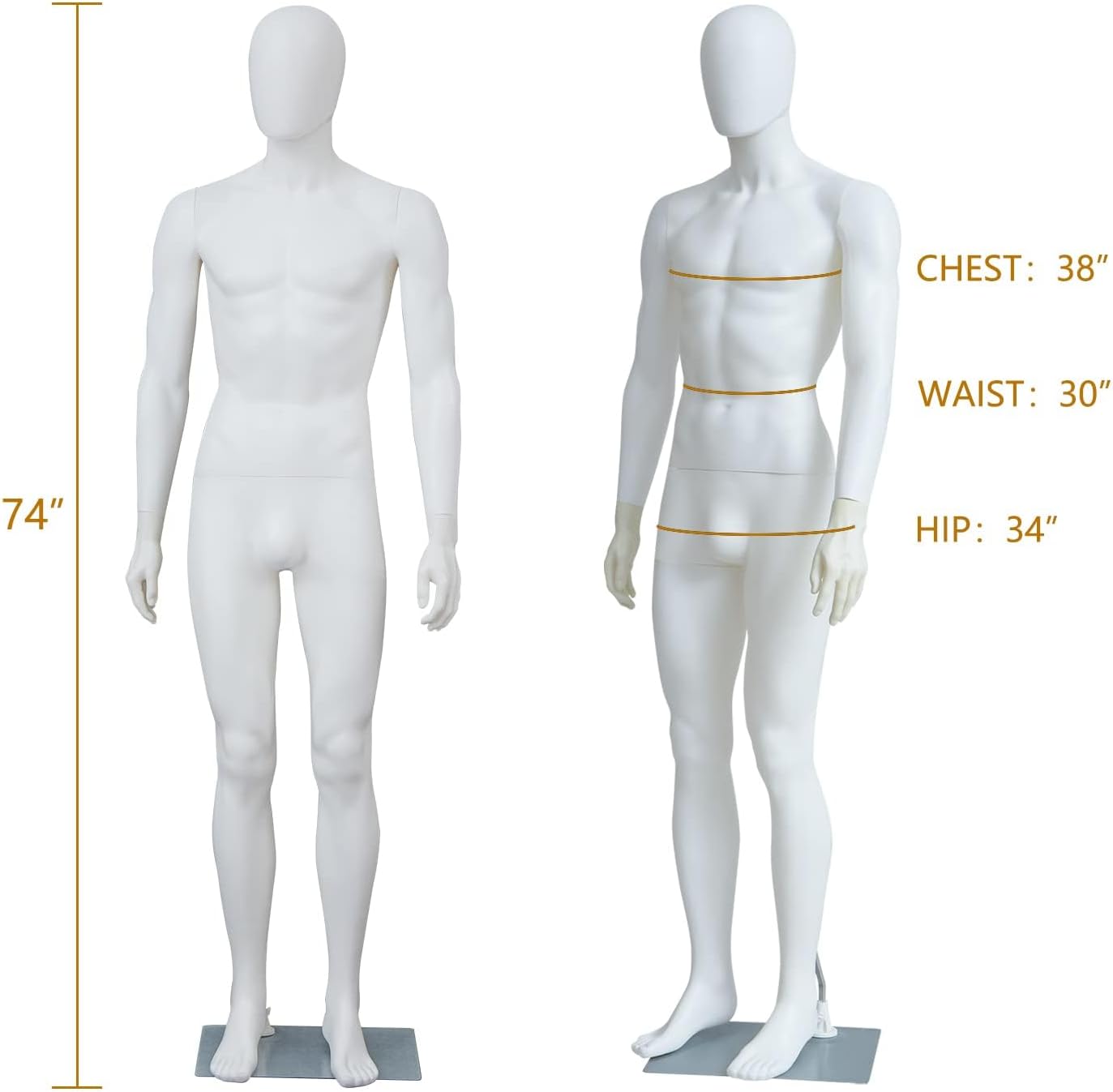 3 PCs Family Mannequin Full Body, Faceless Mannequin, Use with Parent-Child Clothing, Adjustable Plastic Mannequins with Metal Base for Retail Clothing Shops, Tailor Shop, Window Display