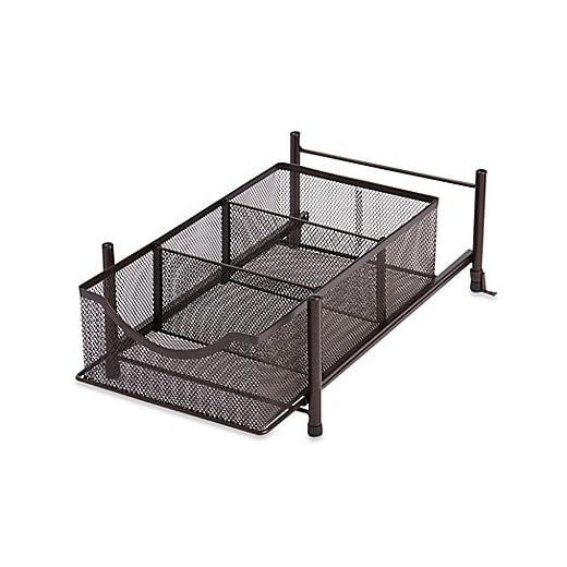 .ORG Medium Under the Sink Mesh Slide-Out Cabinet Drawer in Bronze
